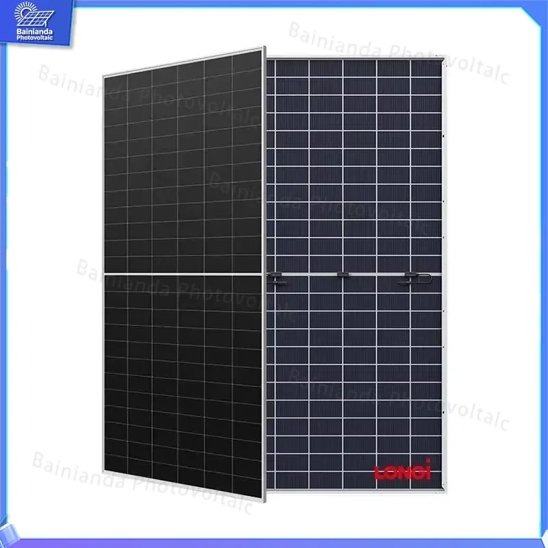 Фото Солнечная панель Tiger Neo, совместимая с 575W/600W, N-типа, двусторонняя, с половинными ячейками, двойным стеклом, гарантия 30 лет, высокая эффективность, фотоэлектрическая. №3