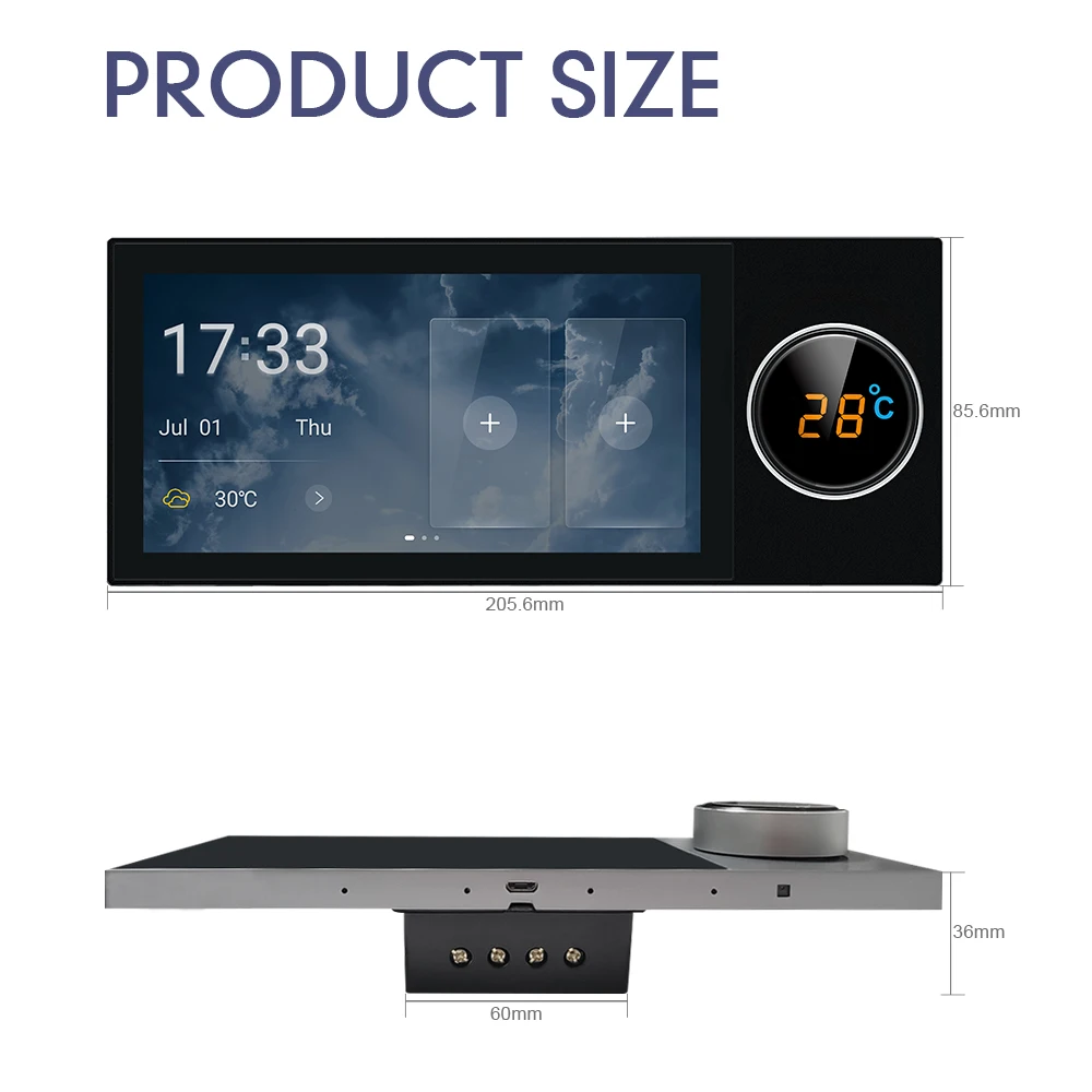 Somgoms Tuya Smart 6-дюймовый HD ЖК-дисплей с сенсорным переключателем