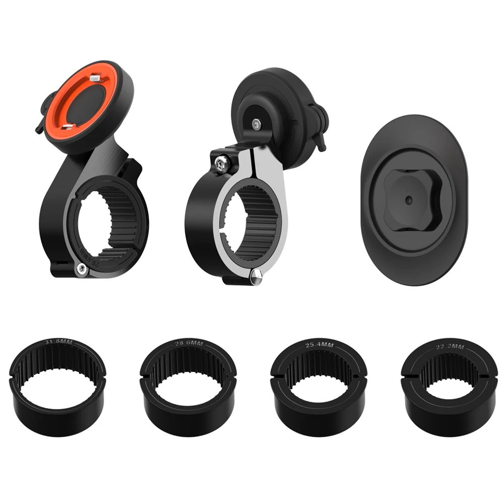Universal Motorcycle Bike Mobile Phone Holder,Bicycle Phone Holder Quick Mount Stand,Aluminum Adjustable Bike Handlebar Bracket
