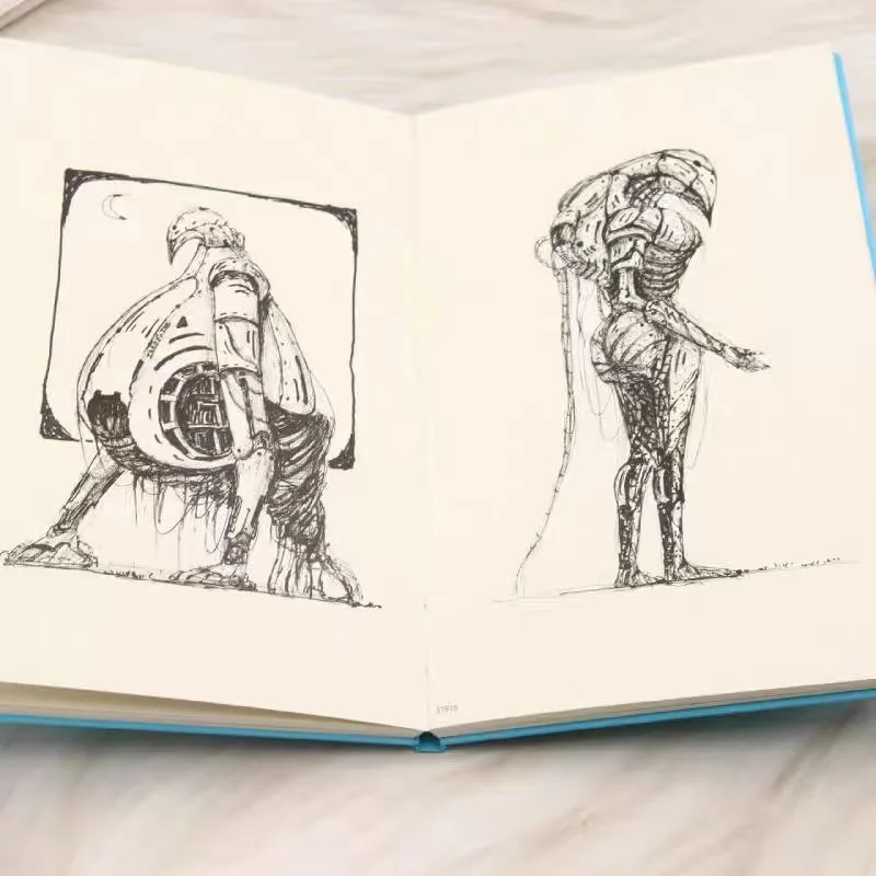 Фото Рисованный альбом для рисования 2. художественная тетрадь. Вдохновение искусства. Научная фантастика. Сцены. Дизайн. Вдохновение. Доводник. Коллекция иллюстраций. №4