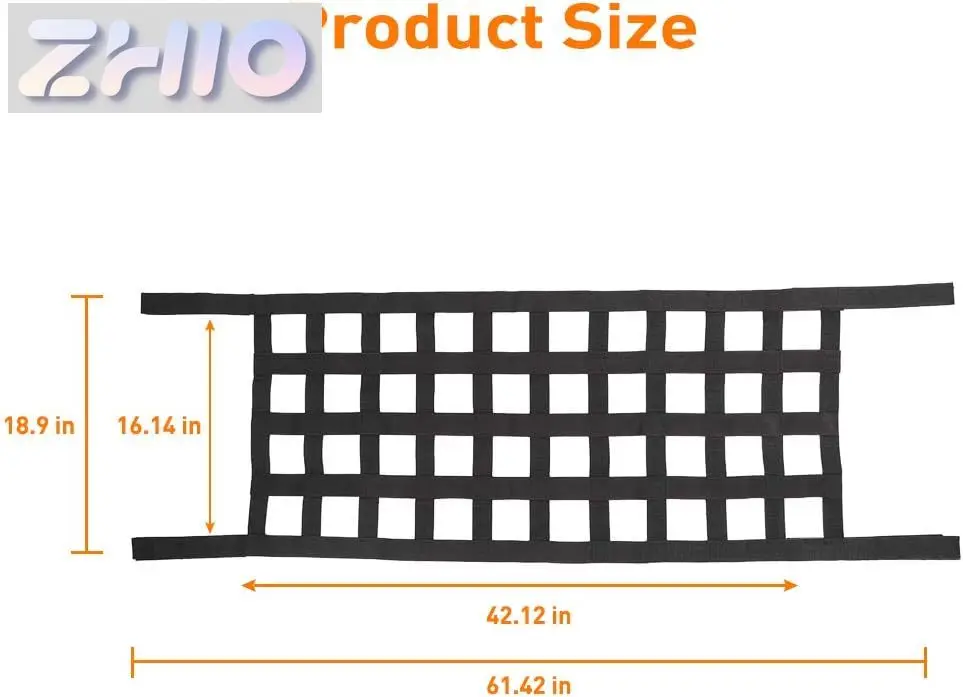 Фото Сетка-органайзер FIT Mesh для багажника на крышу, для Jeep Wrangler YJ TJ JK JL и Gladiator JT 1987-2023 годов выпуска №5