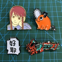 anime chainsaw man metal badge pin badge cosplay pochita brooch pins accessories props