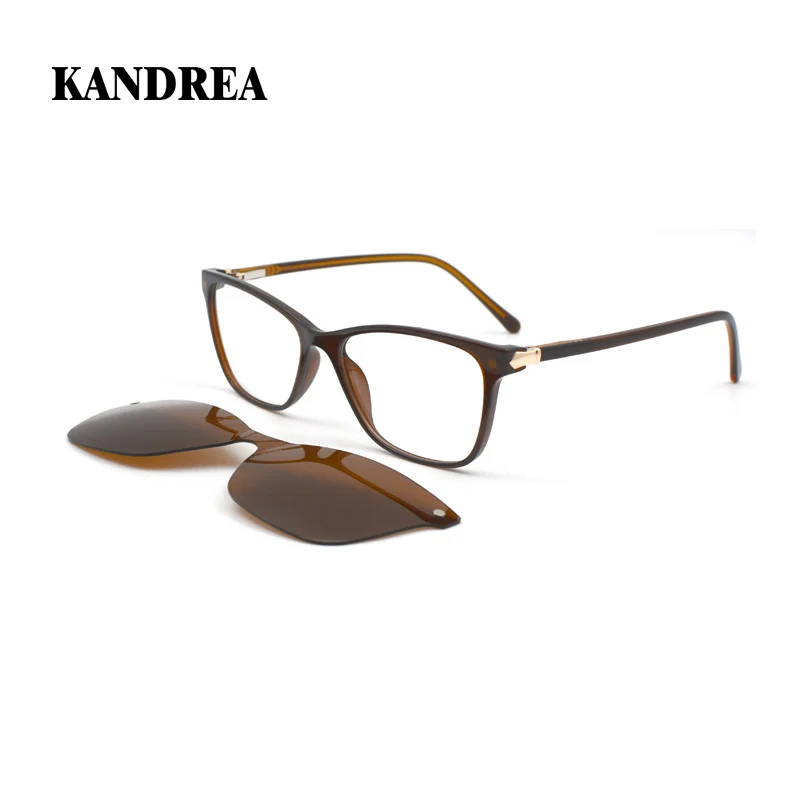 

KANDREA Cateye Vintage Glasses Frame Clip On Women Optical Fashion Polarized Classic Sunglasses Prescription Eyeglasses 69947