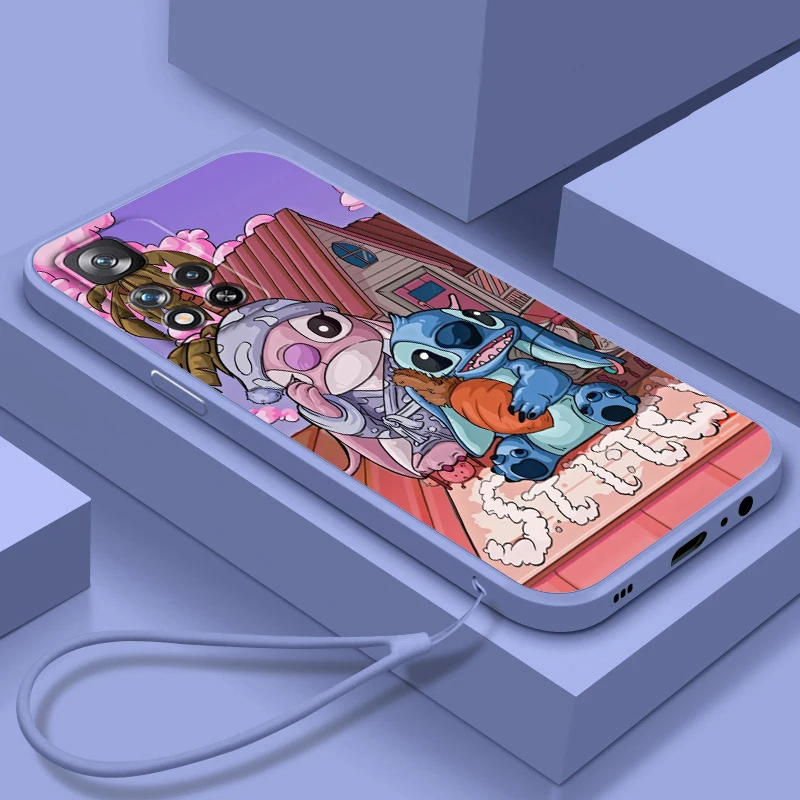 

Oil Painting Art Stitch Cute Liquid Rope TPU Funda Phone Case For Xiaomi Redmi Note 11 11S 11T 10S 10 9S 9T 9 8T 8 Pro Plus 5G