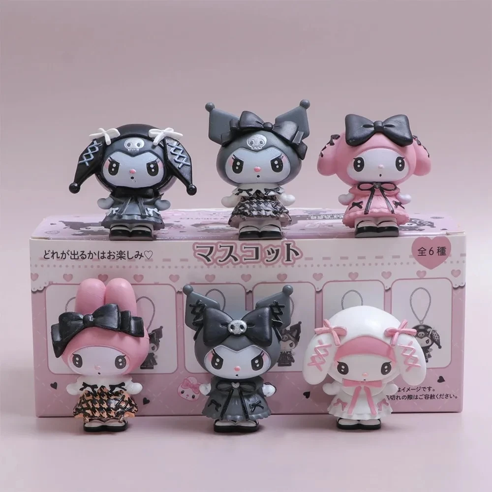 Фото Sanrio 4 см мини Kuromi My Melody слепая коробка персонаж мультфильма фигурки куклы сумка-сюрприз милая модель коллекция игрушка подарок на праздник №1