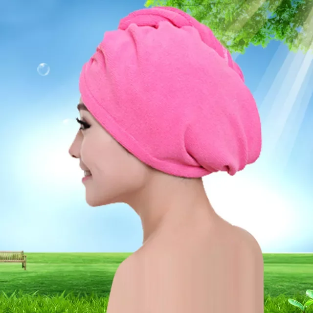 

Women Hair Drying Hat Microfibre After Shower Solid Towel Quick Dry Hair Hat Super Absorption Turban Head Wrap Bathing Tools