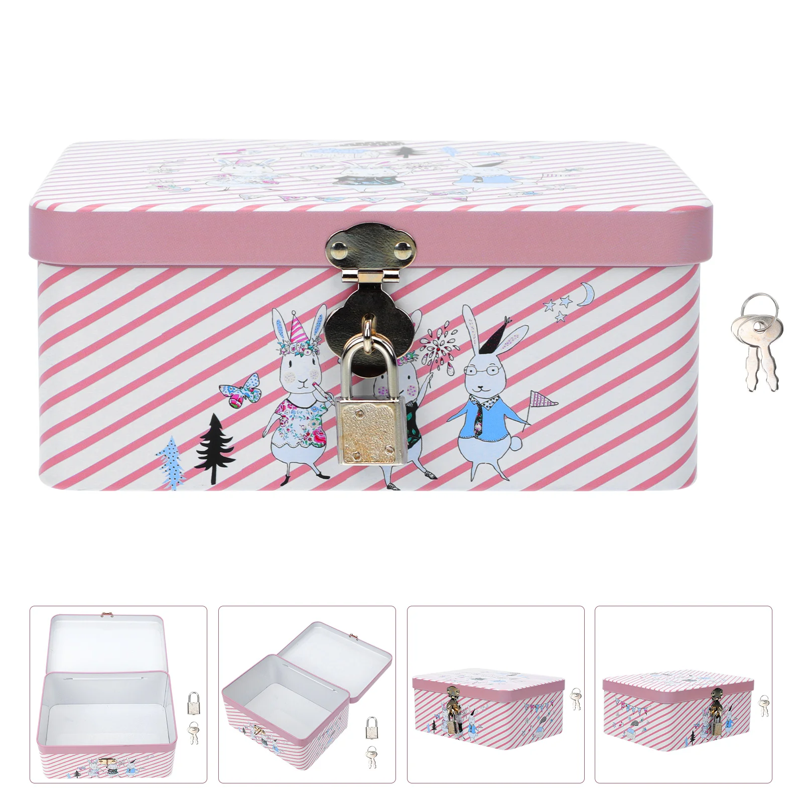 

Box Cake Box Tinplate Biscuit Case Decorative Candy Box Adorable Cookie Case for Festival Package