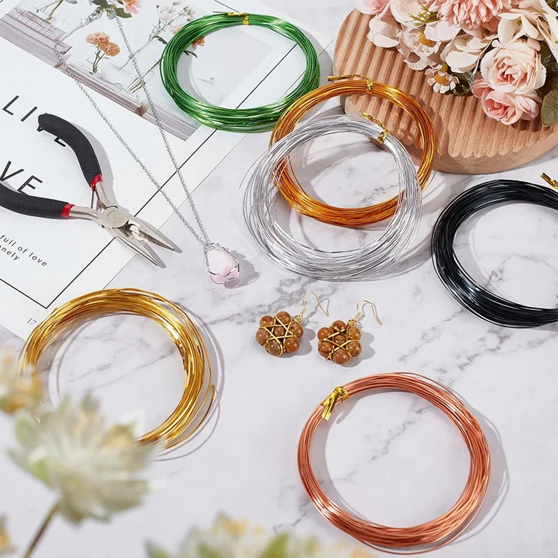 196 футов 6 цветов плоская алюминиевая проволока цветная 0 5X1 мм для изготовления