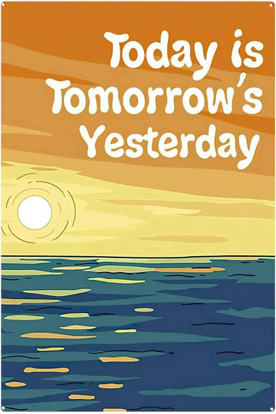 Vntge Wll Decor Metl Плакат Plque Tody s Tomorrow's Yesterdy ron Pntng Декор rt Nostlgc Tn Sgn или Home Coe Kt