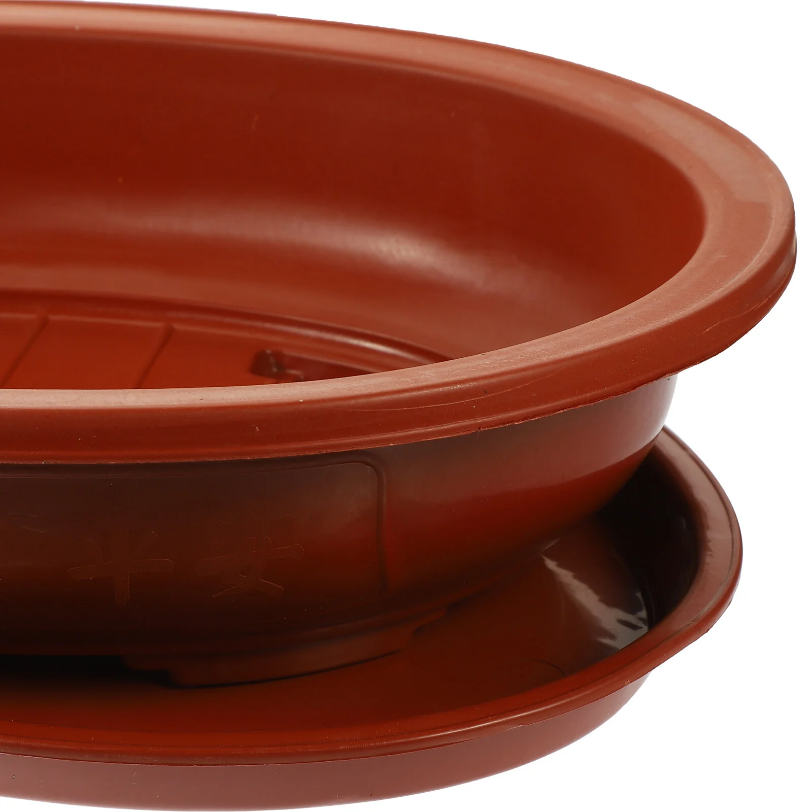 

Flowerpot Large Plastic Pots Cactus Container Oval Bonsai Planting Office