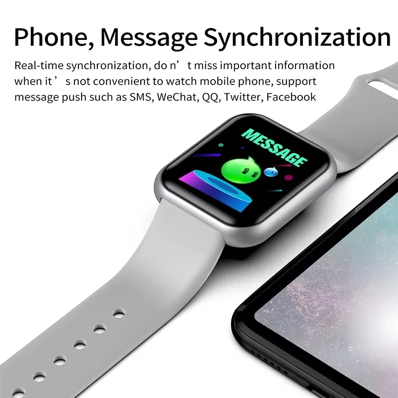 

2022 New D20 Men Women Smart Watch Y68 Fitness Tracker Sports Heart Rate Monitor Bluetooth Wristwatch for IOS Android