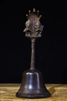 9 tibetan temple collection old bronze elephant trunk god of wealth rattle bell buddhist niche town house exorcism