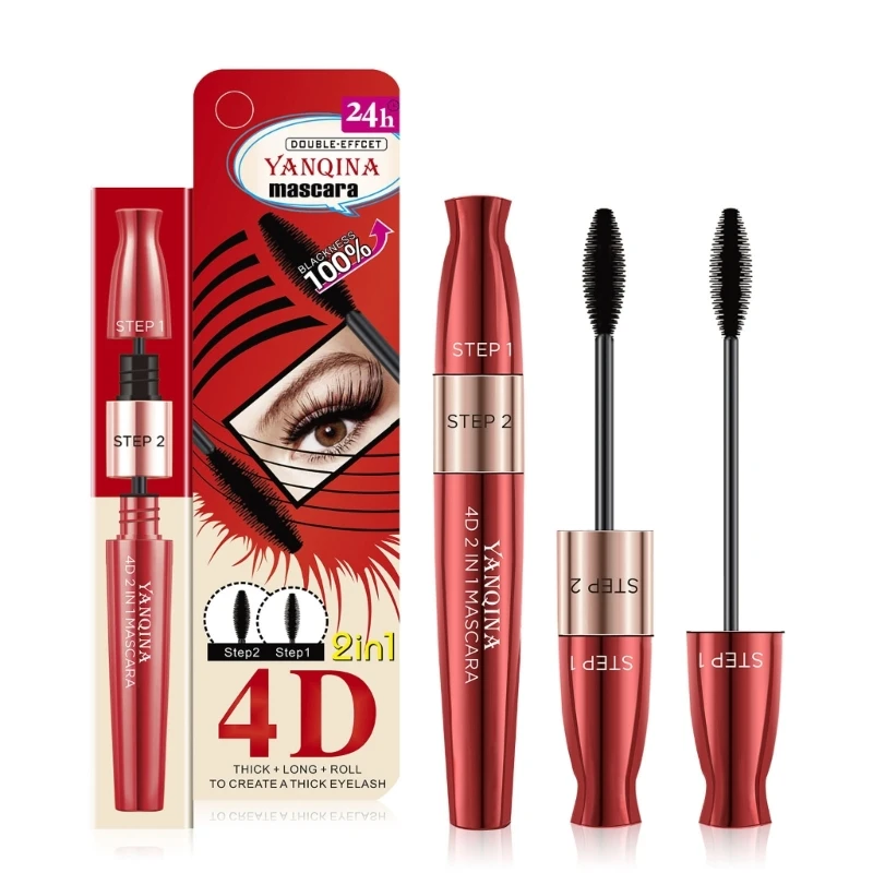 

4D Silk Fiber Lash Mascara for Longer,Thicker,Voluminous Eyelashes,Natural Waterproof Smudge-Proof Long,Thick Eyelashes