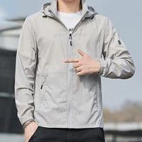 sun protection coat solid colorlong sleeve hooded loose anti uv summer zipper quick dry jacket for outdoor