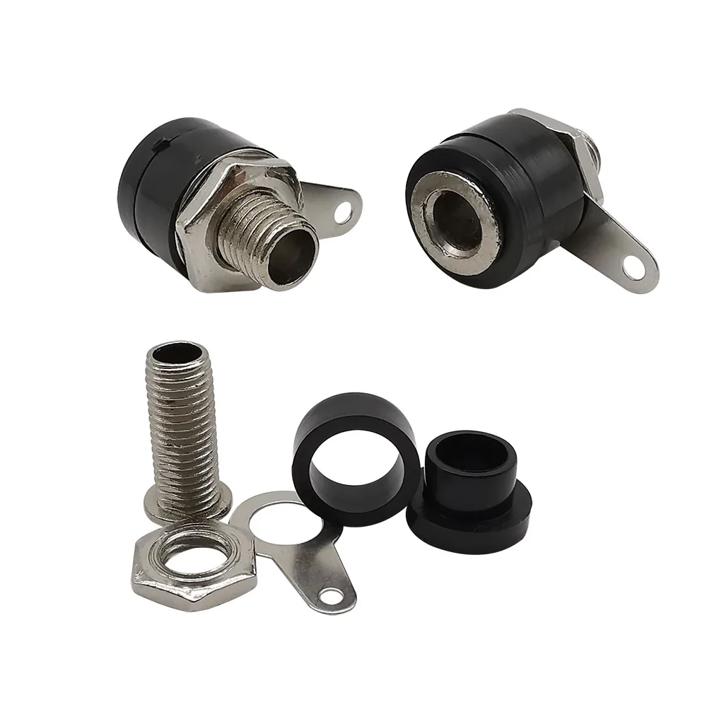 10 шт./лот красный черный 4 мм Соединительный штекер типа банан разъем переходник