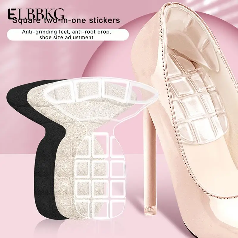 1Pairs Feet Sneaker Shrinking Size Insoles High Heel Cushion Inserts Feet Care Soft Anti-wear Feet Pads Heel Sticker Massage