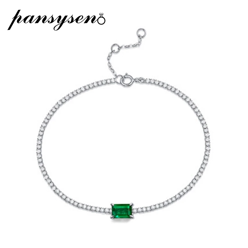 

Женский браслет с искусственным драгоценным камнем, 1 карат, 5 х7 мм