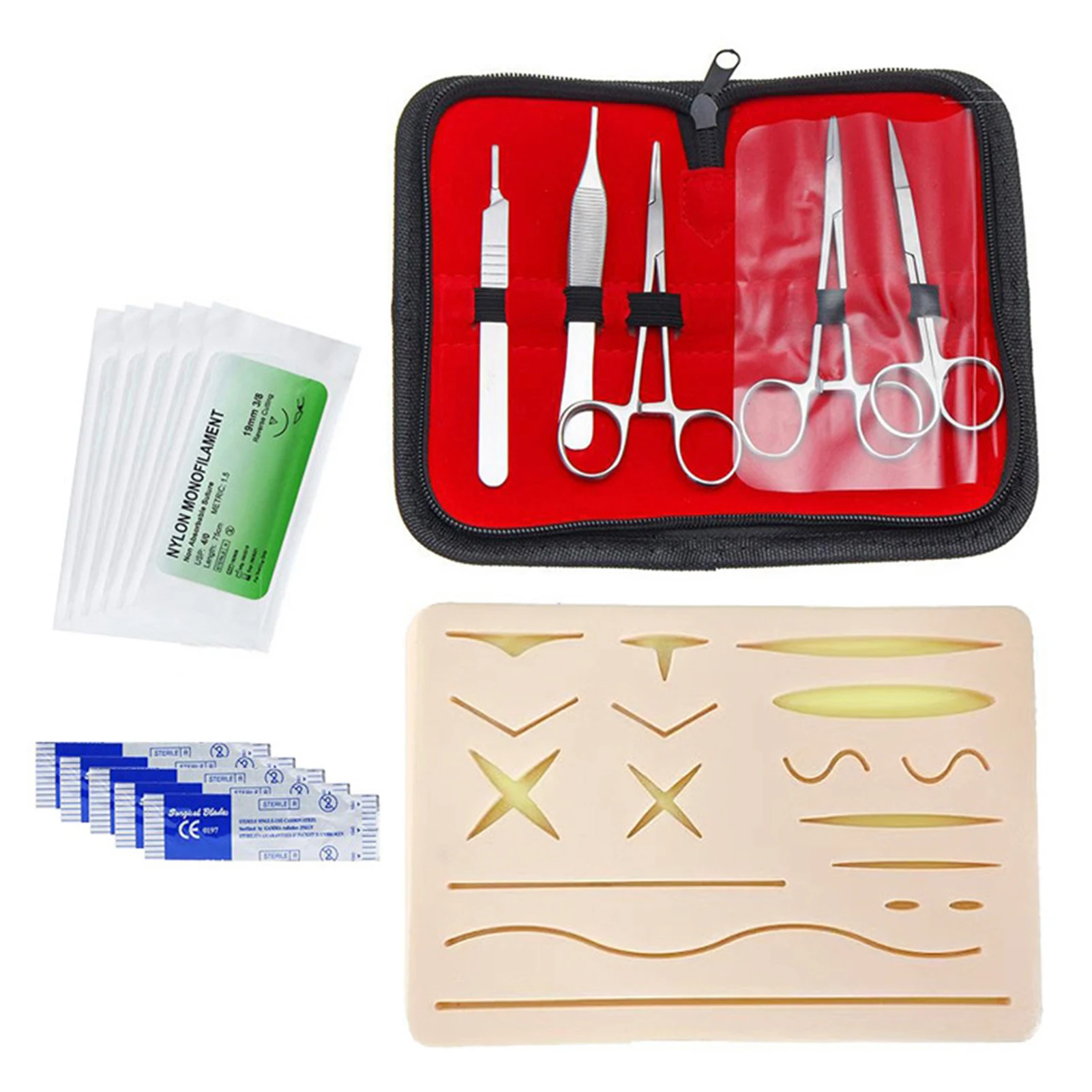 

Suture Practice Simulation Pad Kit Complete Suture Practice Kit For Suture Training Including Large Silicone Suture Pad Suture