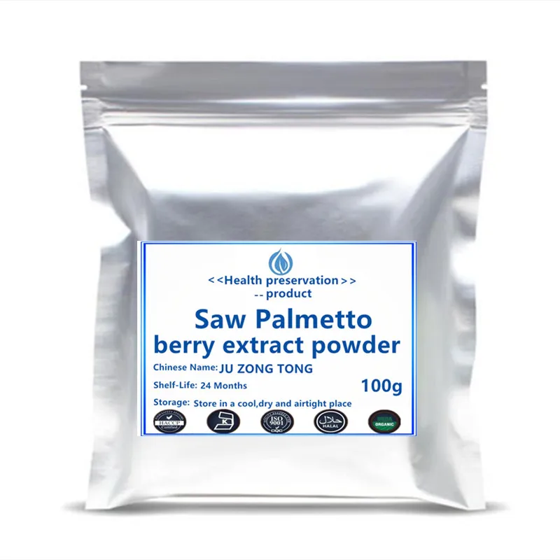 

Organic saw palmetto berry extract powder Supplement Male Prostate Health Women & Men Hair Loss, DHT Blocker free shipping