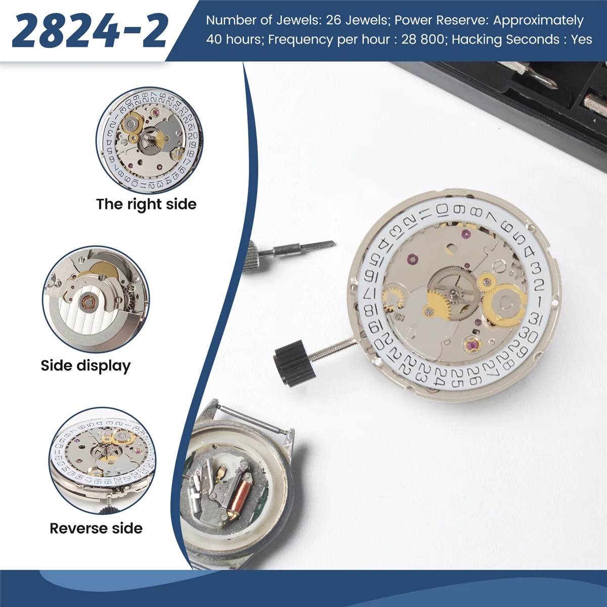 Для ETA 2824-2 SELLITA SW200 белый механический часовой механизм 3H