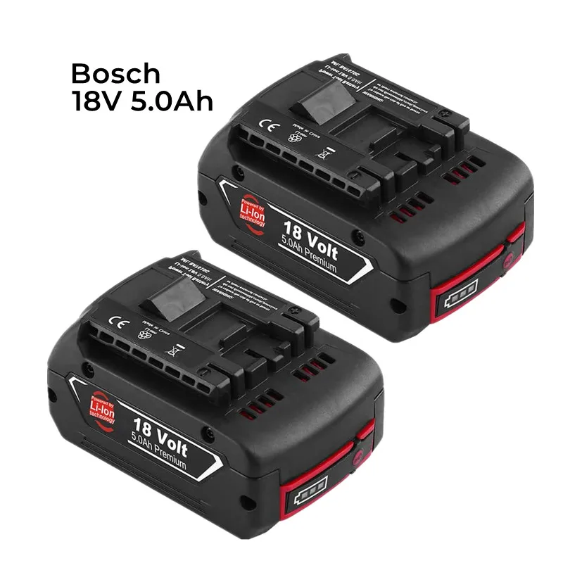 

3 Pack 18V 5000mAh Lithium Ion Replacement Battery for Bosch 18V BAT620 BAT622 BAT609 BAT618 SKC181-202L Cordless Power Tools