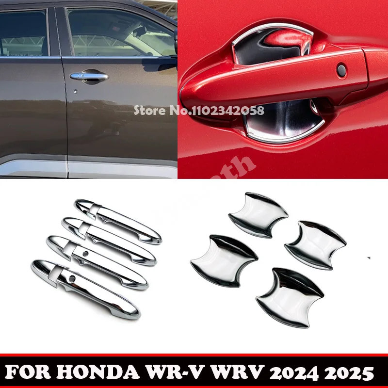 Фото Для HONDA WR-V WRV DG5 серии 2024 2025 ABS дверная ручка из АБС-пластика, дверная ручка, крышка чаши, декоративная крышка, накладка, аксессуары №1