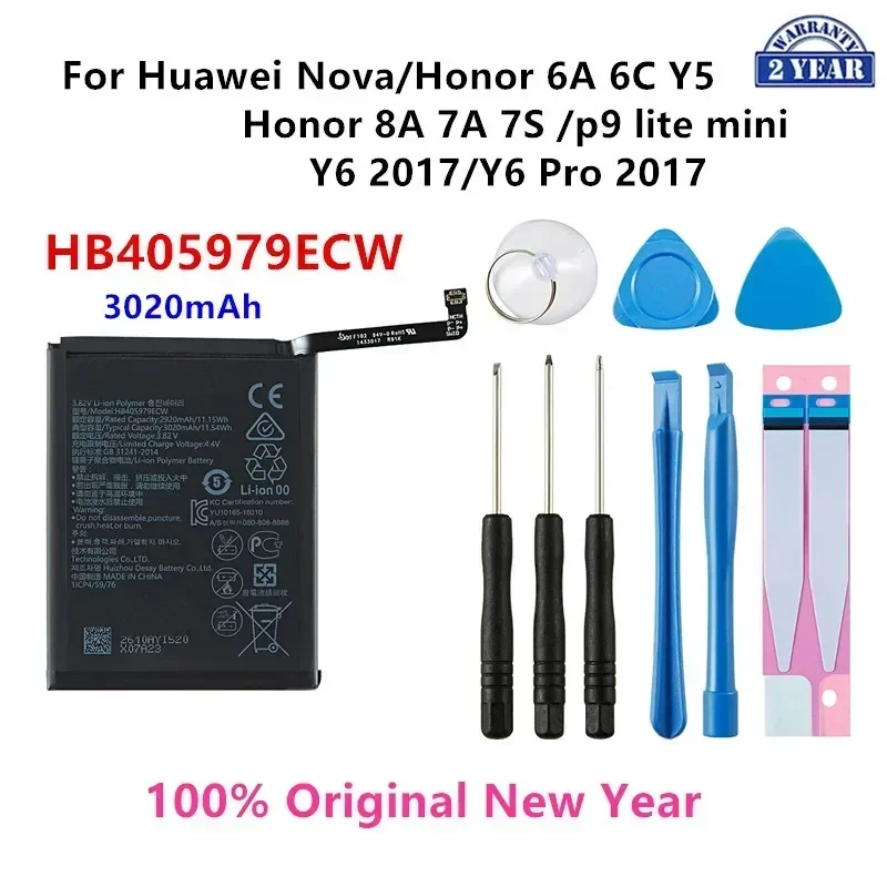 Оригинальный HB 405979 Аккумулятор ECW 3020 мАч для Huawei Nova CAZ-AL10 TL00 CAN L01 CAN-L02 L12 Enjoy 6S p9 lite mini