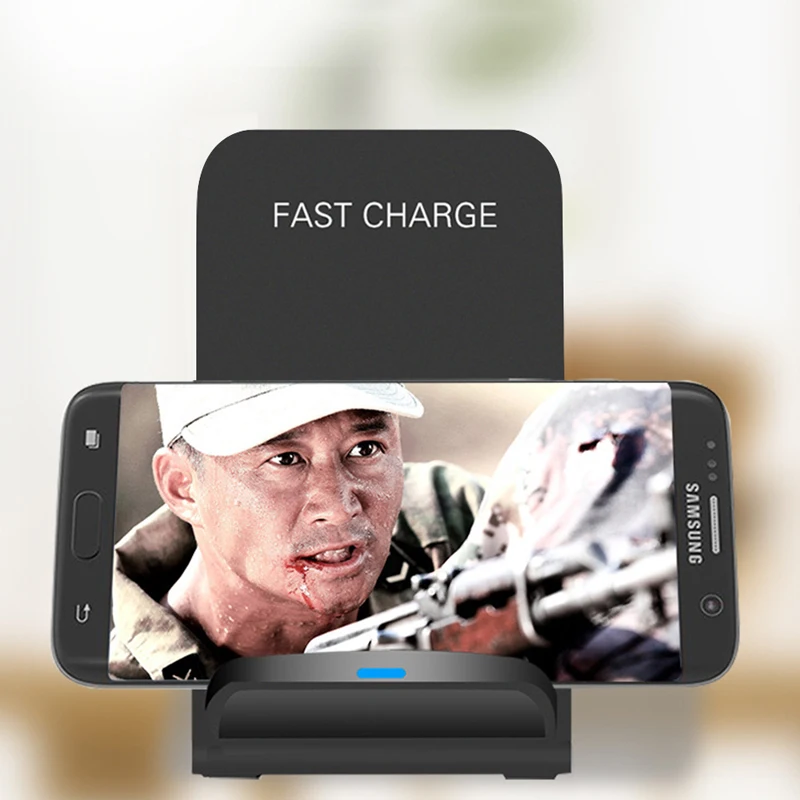 Беспроводная зарядная док-станция для iPhone 14 X Xs Max XR Samsung Galaxy S8/S9 Note 8 15 Вт