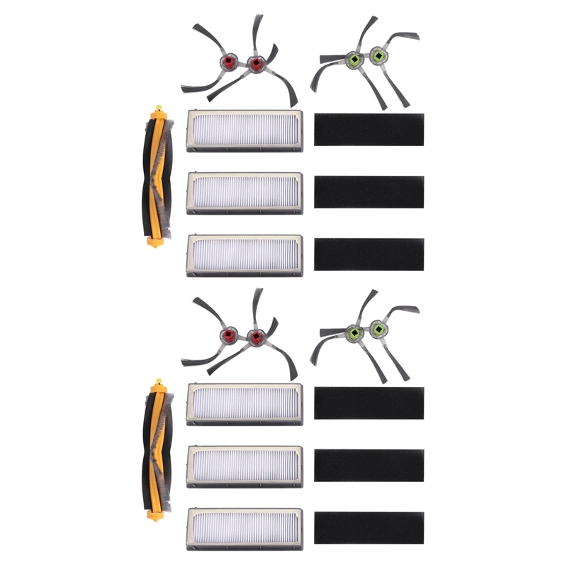 

Набор фильтров и кистей для робота-пылесоса ECOVACS DEEBOT 900 901-16 шт. в упаковке (фильтр 6X + боковая щетка 8X + основная щетка 2X)
