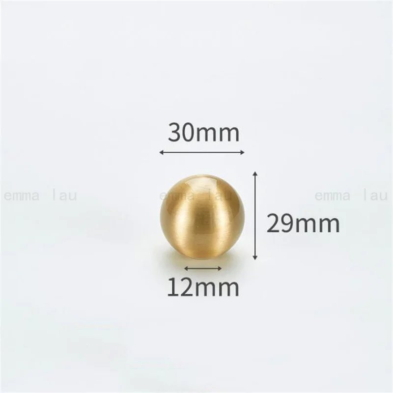 Латунные ручки для шкафов, медные, круглые