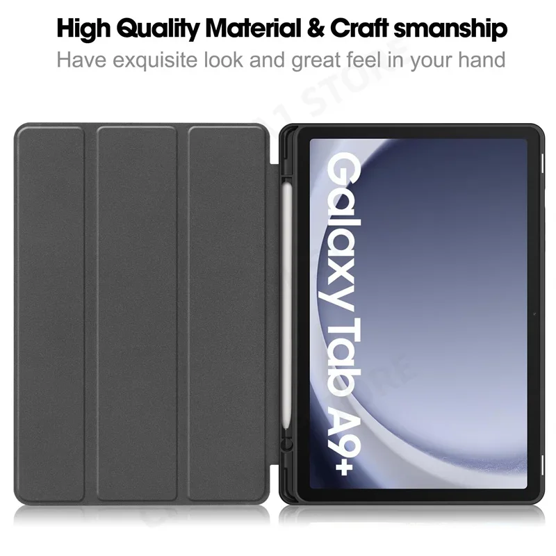 Чехол для Samsung Tab A9 Plus умный чехол 11 дюймов с держателем карандашей Galaxy +