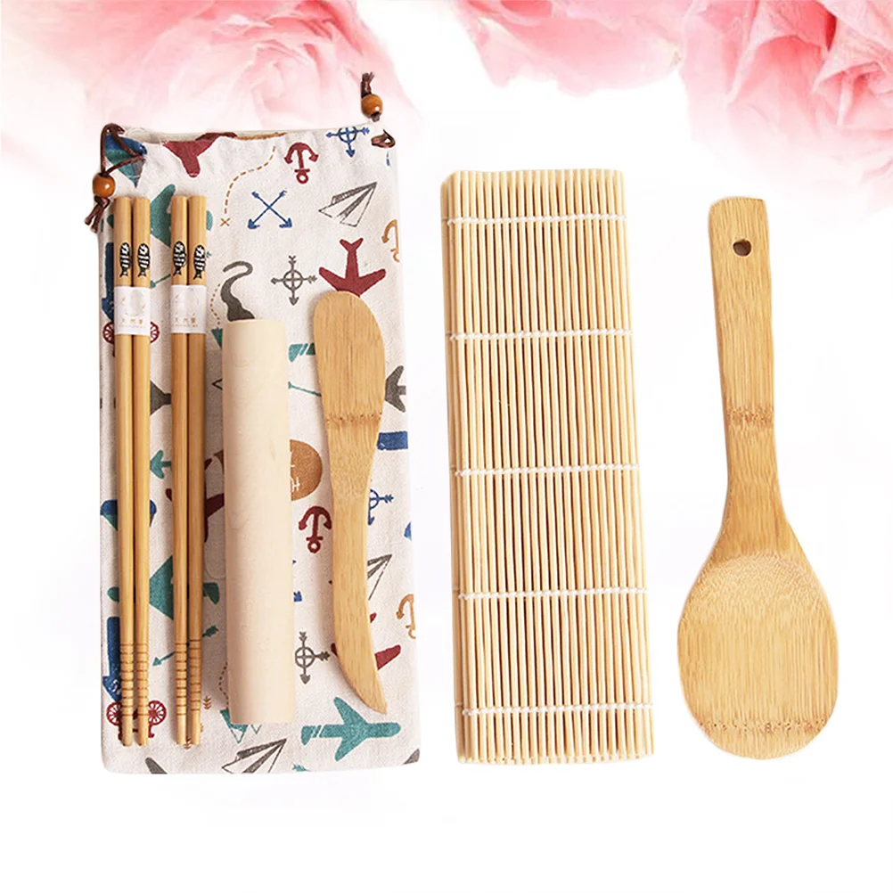 

1 Set/ 7 Pcs Bamboo Sushi Making Kit DIY Sushi Tools Kitchen Utensil Sushi Maker for Home Shop