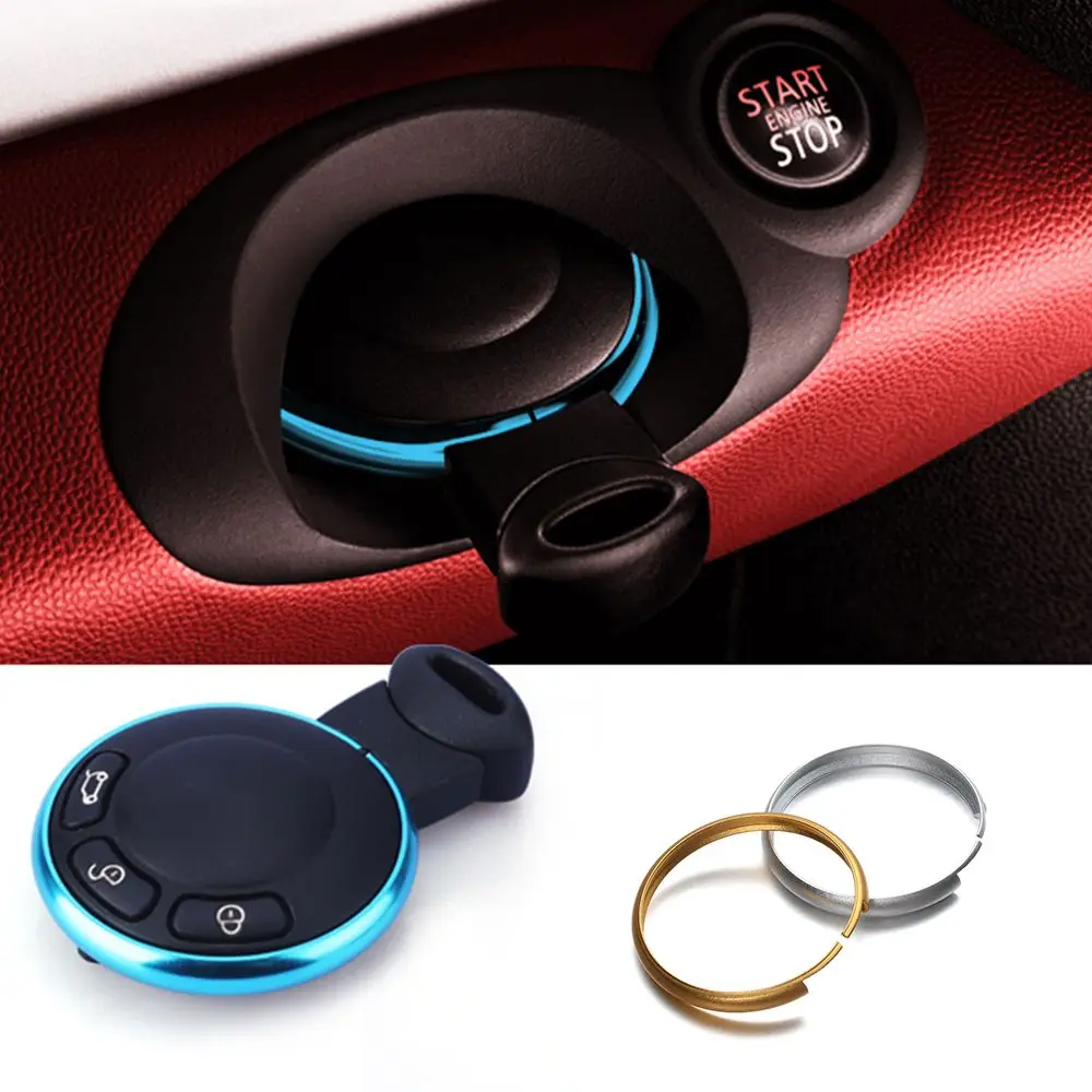 

Multicolor Keying Trim Aluminum Alloy Shell Chains Decoration Ring Car Key Cover For BMW Mini Cooper Clubman Countryman