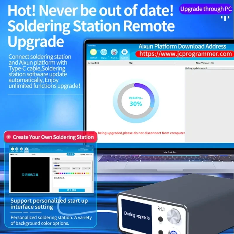 Умная паяльная станция JCID AIXUN T3A с ручкой T245 сварочные наконечники для детской