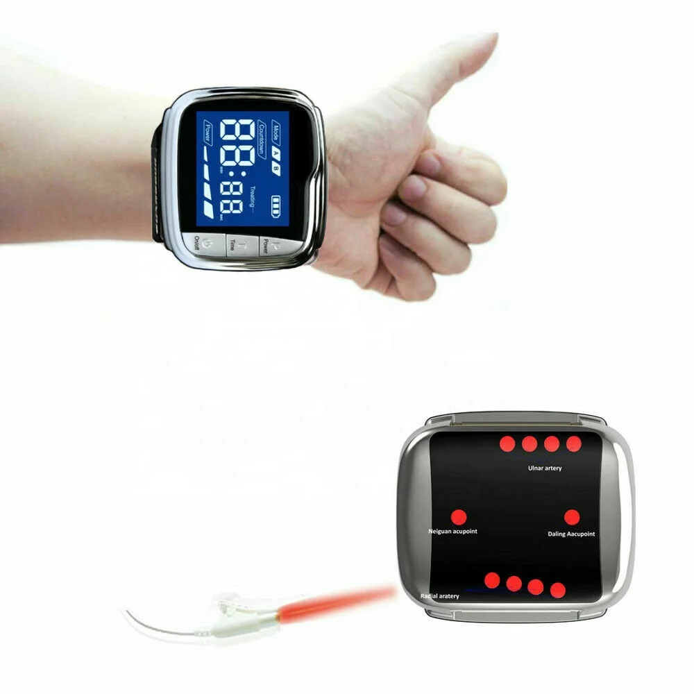 

Home use Medical health care cold laser therapy watch high blood pressure monitor digital blood glucose watch for diabetes