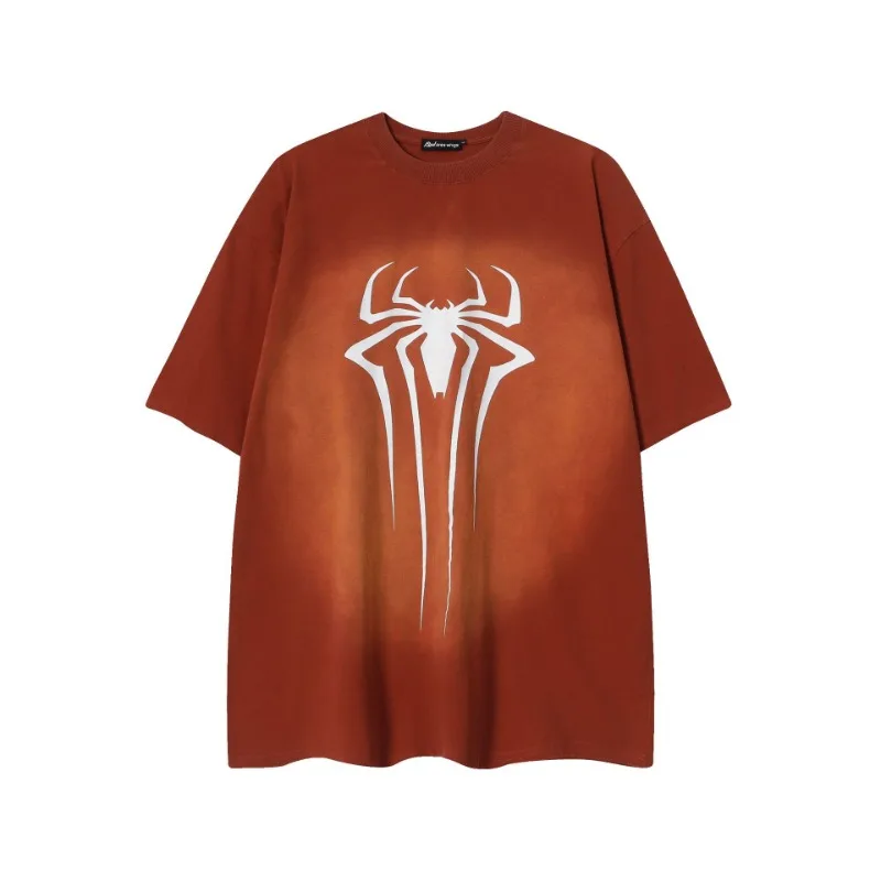 

Marvel animation peripheral handsome Spider-Man cotton short-sleeved creative printing loose casual round neck T-shirt wholesale