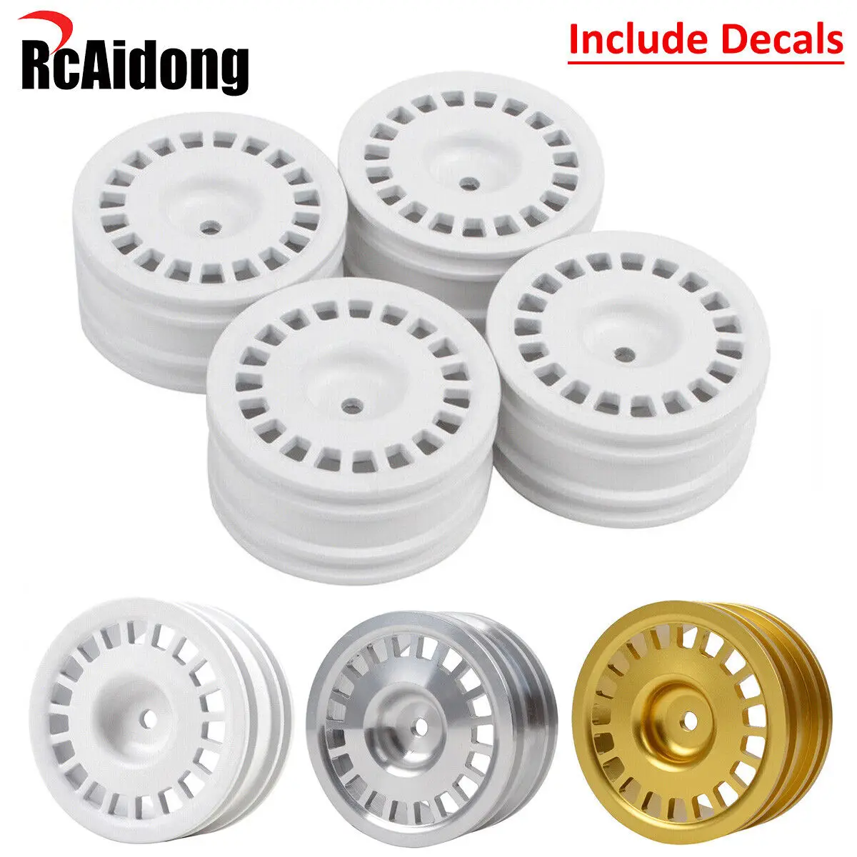 

Aluminum Wheel Rims for Tamiya XV-02 Pro TT-02 1:10 RC on Road Racing Drift Car