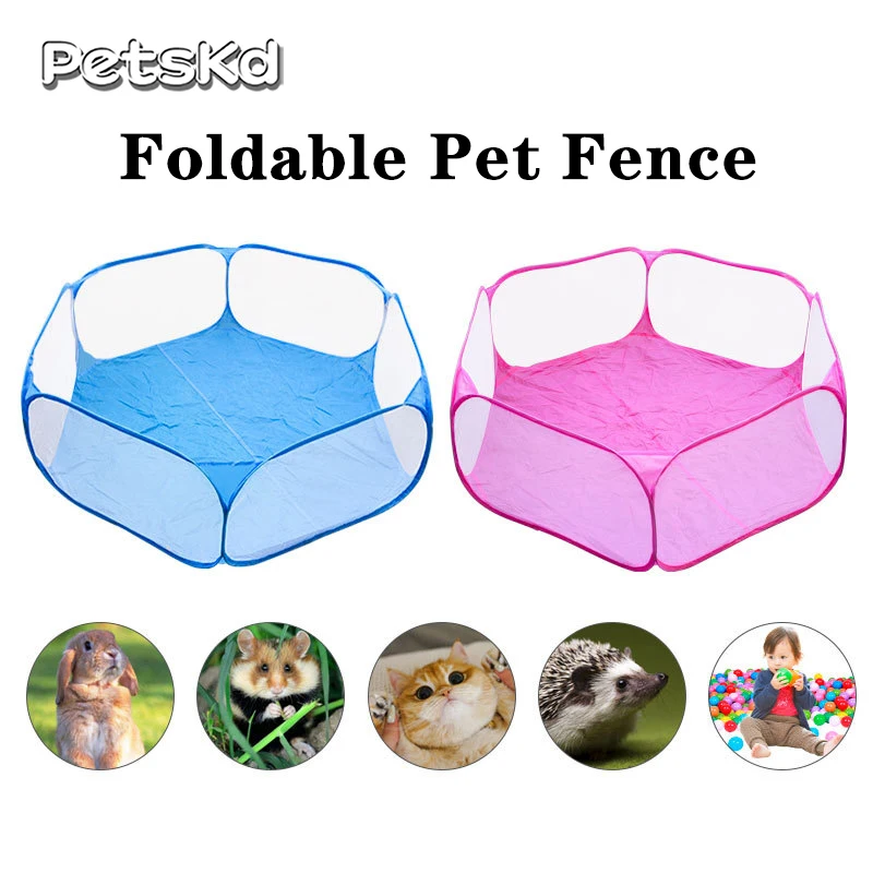 

Pet Gauze Mesh Playpen Portable Open Indoor Outdoor Small Animal Cage Game Playground Fence for Hamster Chinchillas Guinea-Pigs