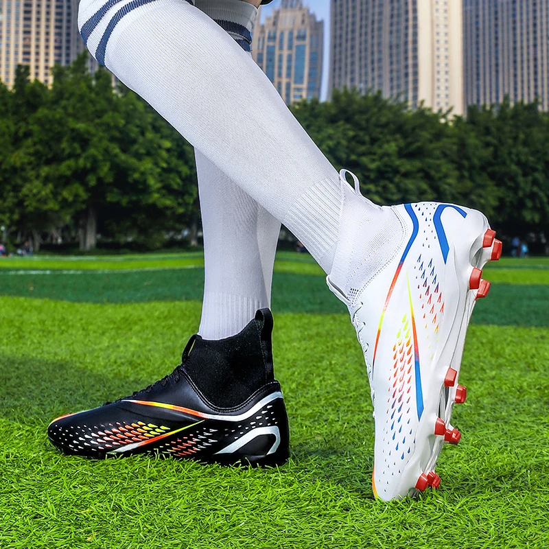 Professional Game Soccer Shoes Fashion Football Shoes Youth  Non-slip Football Training Shoes Wear Resistant Breathable High-top