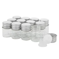 5ml glass vials with screw caps and plastic stoppers small clear liquid sample vial leak proof vial 12pcs
