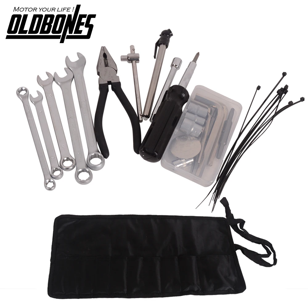 

12 шт., набор гаечных ключей для ремонта мотоциклов, универсальный для метрических японских мотоциклов, пляжный автомобиль, посылка для обслуживания путешествий на открытом воздухе