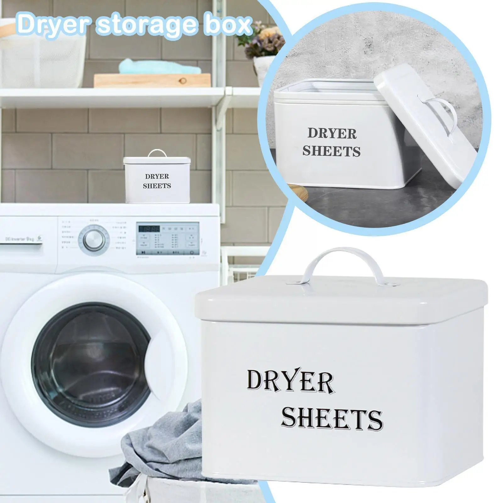 

Iron Washing Powder Storage Box Sealed Moisture Proof Cute Metal Storage Snack Storage Freeze-dried Box Pet Food J7t5