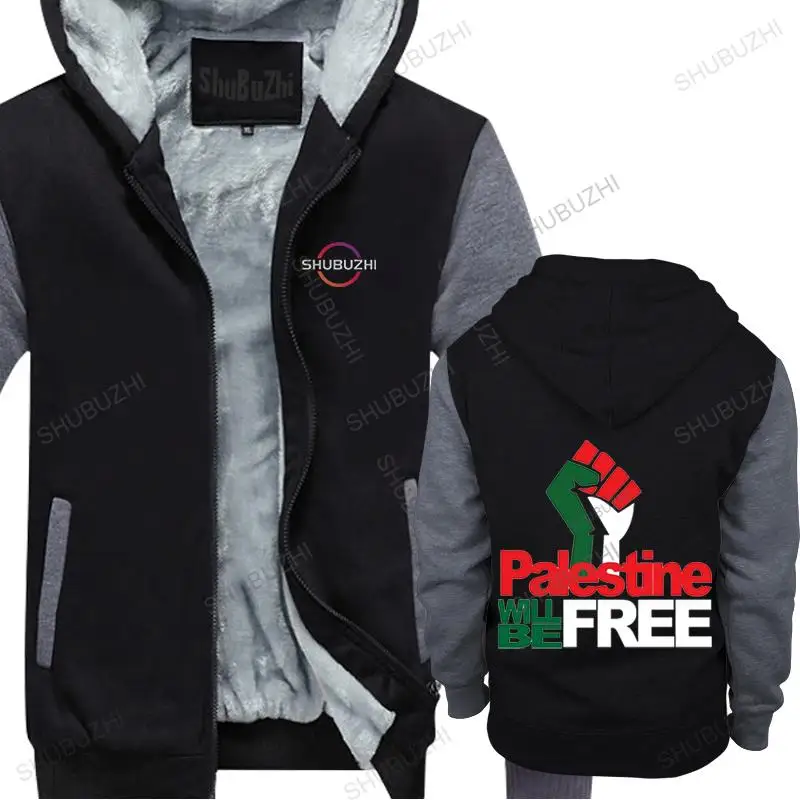 

Мужская зимняя толстовка с капюшоном на молнии, без Палестины, из хлопка, новинка, мужская повседневная толстовка с капюшоном, толстовка