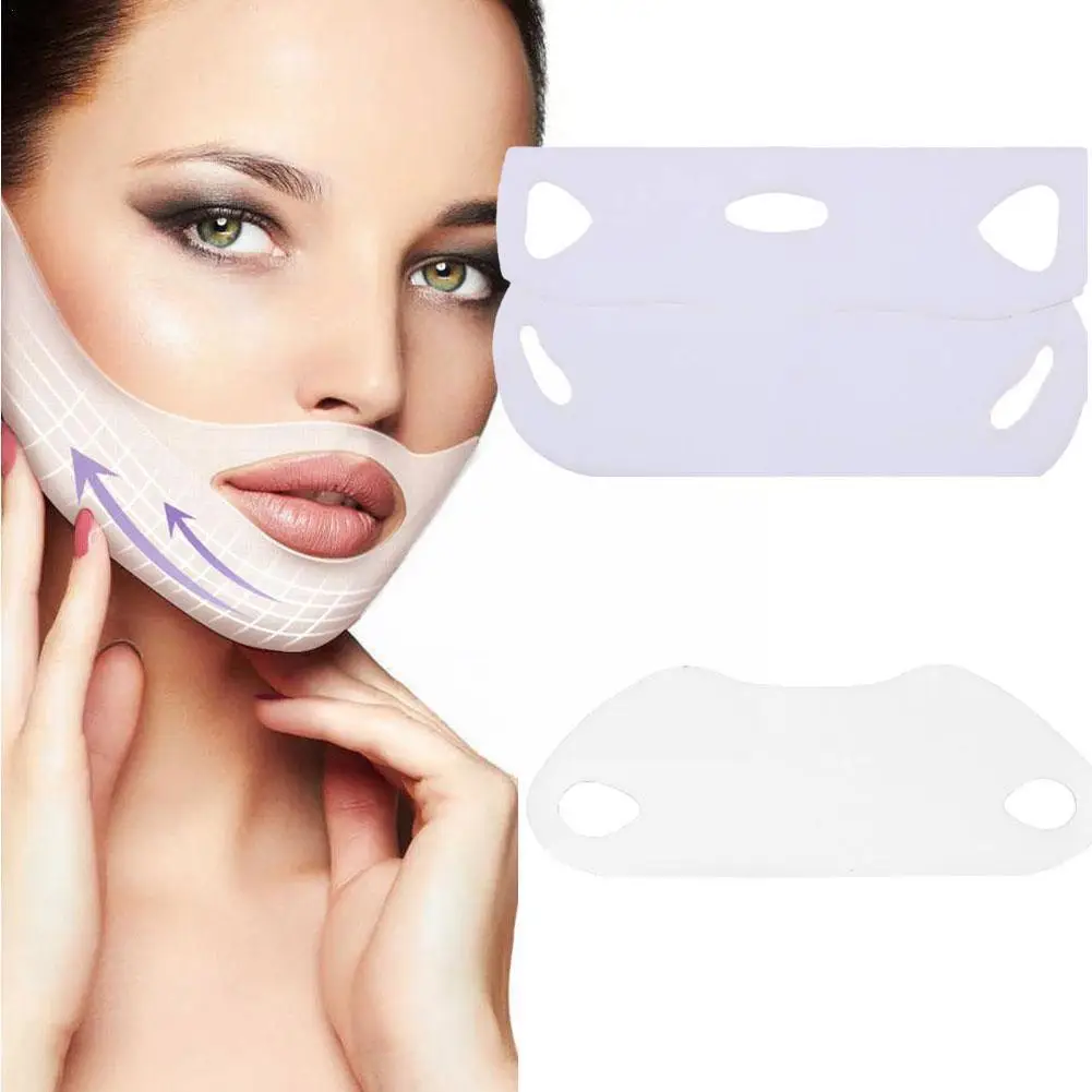 

4D V-shape Lifting Face Mask Ear Hanging Chin Cheek Hydrogel Lift Slimming Face-Lifting Facial Thin Slimmer White Mask Pack Q8Y3