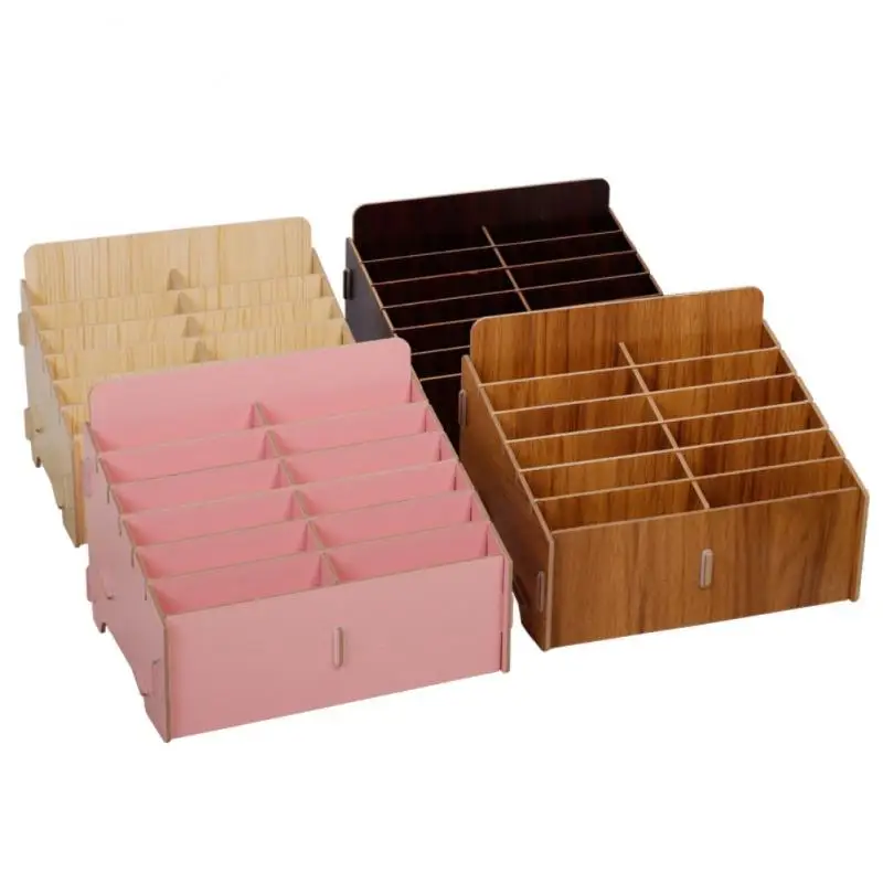 

Mobile Lockers Cable Storage Box Wooden Mobile Table Wooden Storage Box Drawer Storage Box Grid Coffee Table Desktop Storage