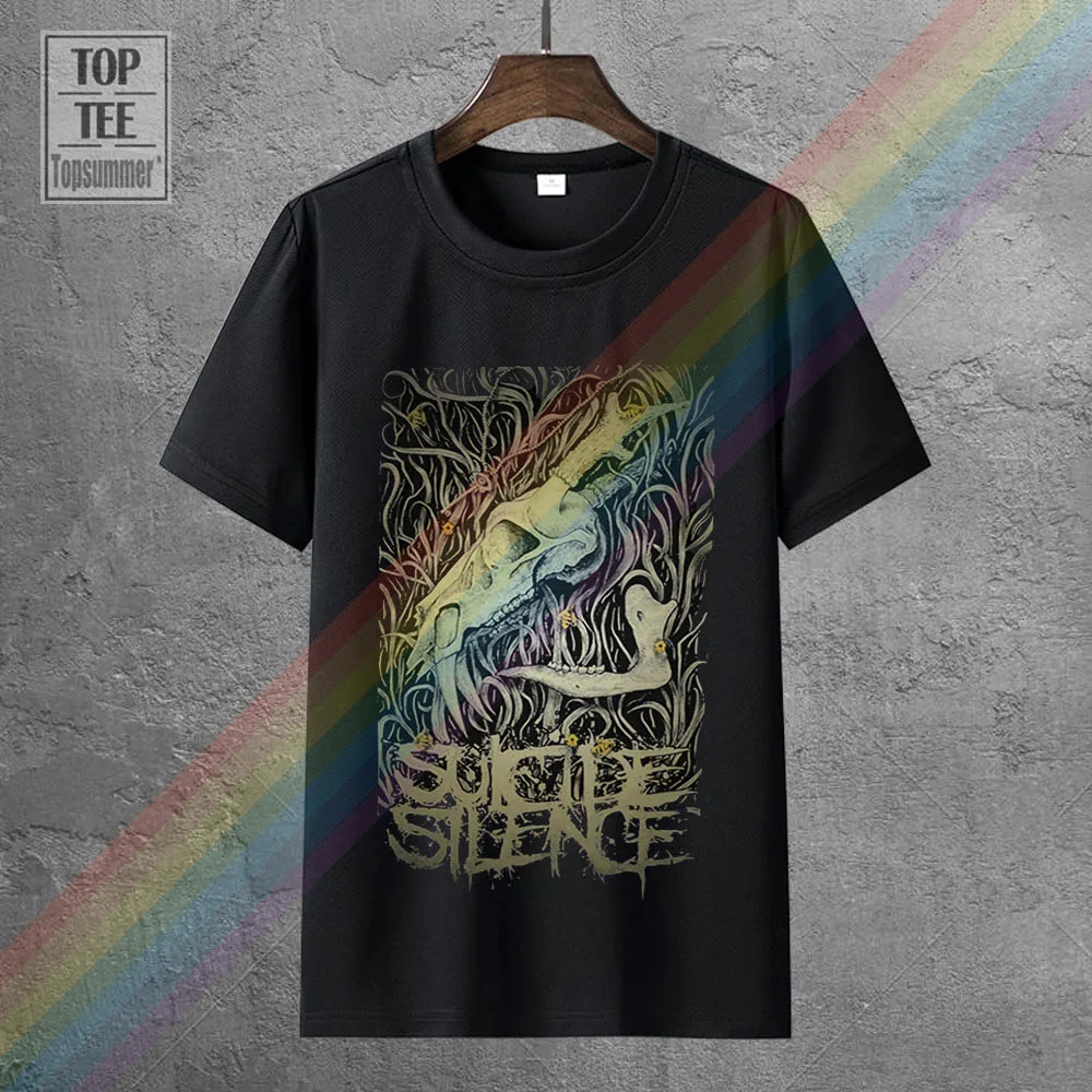 

Official Suicide Silence Death Tales T-Shirt Music Rock Band Deathcore New Short Sleeve Round Collar Mens T Shirts Fashion