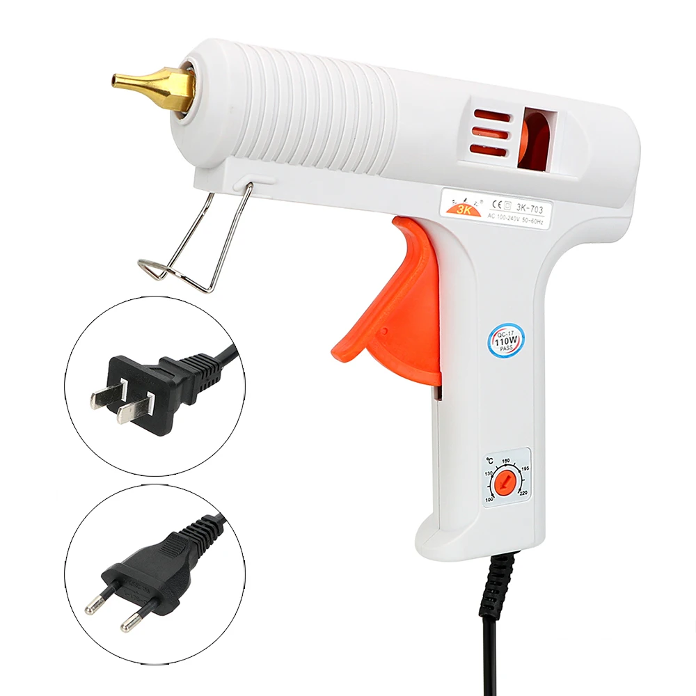 

Craft Repair Tool Constant Temperature 100℃-220℃ 110W Hot Melt Glue Gun Heating Up Temperature Adjustable Muzzle Diameter 11mm