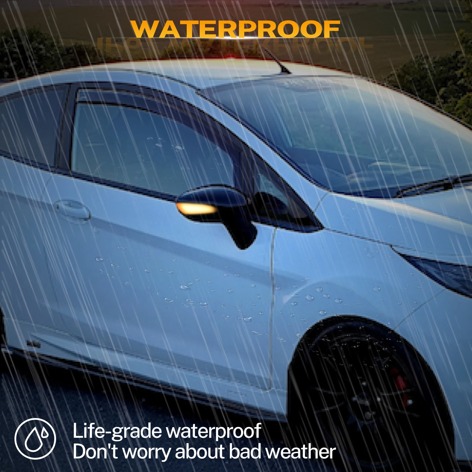 Светодиодный дымчатый янтарный последовательный указатель поворота мигалка