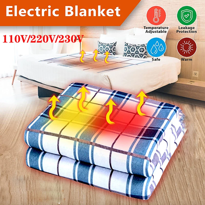 

Electric Blanket 220/110V Thicker Heater Heated Blanket Mattress Thermostat Electric Heating Blanket Winter Body Warmer Pad Home
