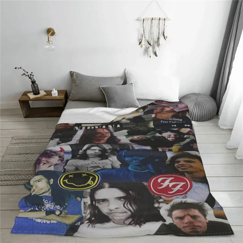 

Dave Grohl Rock Singer Band Velvet Summer Breathable Ultra-Soft Throw Blanket For Sofa Car Bedspreads